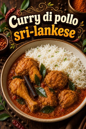 Pollo al Curry dello Sri Lanka Autentico con Riso Basmati