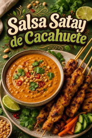 Salsa Satay de Cacahuete Tailandesa Auténtica con Coco