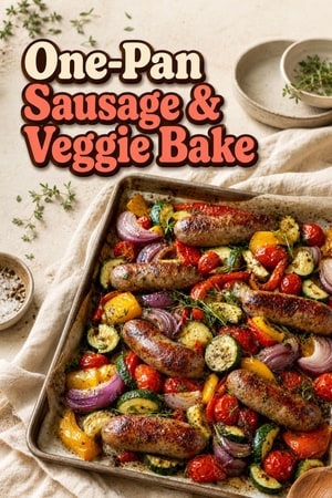One-Pan Sausage & Veggie Bake with Herbs