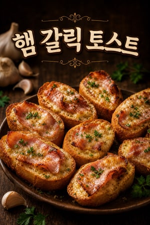 햄 갈릭 토스트