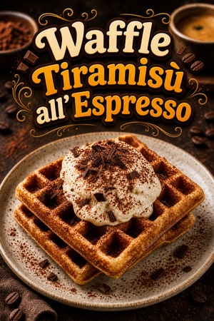 Waffle al Tiramisù con Crema al Mascarpone ed Espresso
