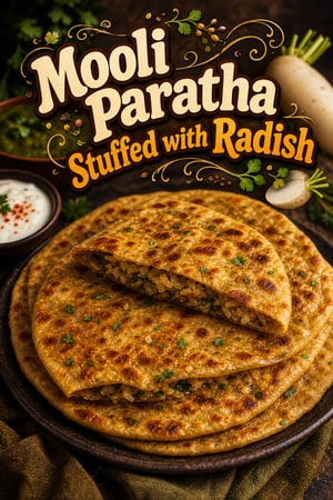 Spiced Mooli Paratha: Golden Stuffed Indian Flatbreads