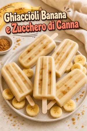 Ghiaccioli Cremosi alla Banana e Zucchero di Canna
