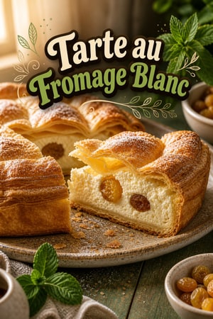 Tarte Feuilletée Croustillante au Cottage Cheese et Raisins