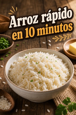 Arroz esponjoso en microondas en 10 minutos — perfecto