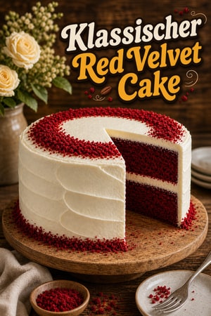 Klassischer Red Velvet Cake mit Cream-Cheese-Frosting
