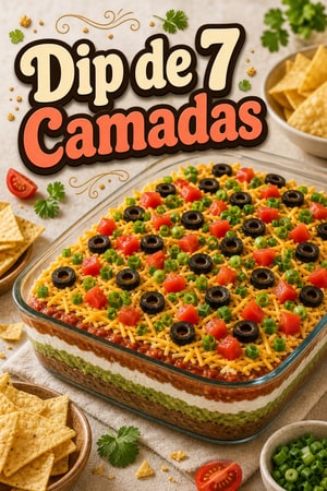 O Melhor Dip de 7 Camadas: Receita Clássica para Petiscar