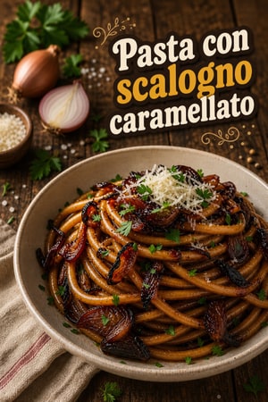 Pasta con Scalogno Caramellato: Una Delizia Dolce e Salata