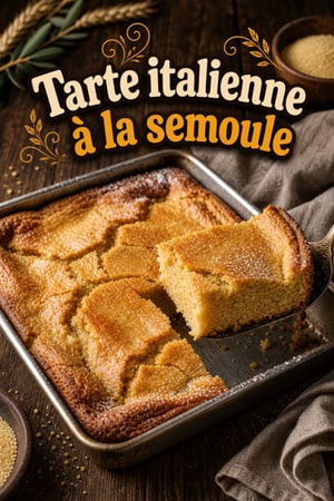 Tarte rustique italienne à la semoule, ultra simple