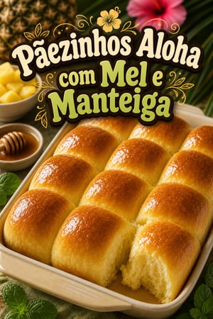 Pãezinhos Aloha Macios com Cobertura de Manteiga e Mel