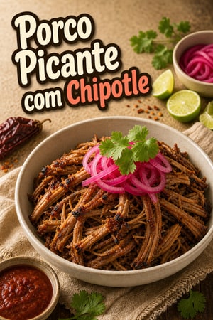 Porco Picante na Panela de Pressão com Chipotle e Lima