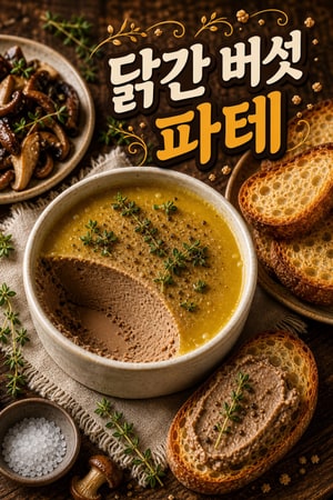 실크처럼 부드러운 닭간과 야생 버섯 파테: 고급스러운 홈파티 에피타이저