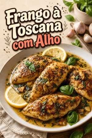 Peito de Frango à Toscana com Alho e Ervas Aromáticas