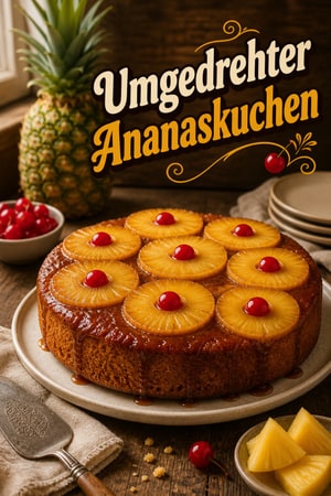 Klassischer Ananas-Umkehrkuchen mit Belegkirschen