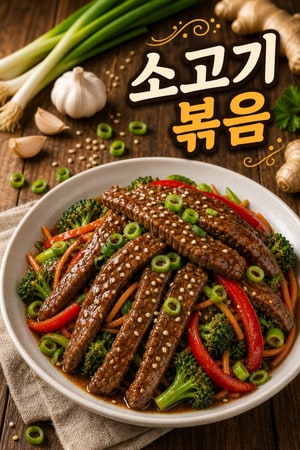 빠르고 감칠맛 나는 소고기 볶음 — 마늘·생강·참기름 풍미 듬뿍, 오늘 저녁 간단 레시피로 밥과 찰떡