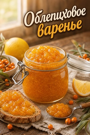 Домашнее варенье из облепихи с лимонной свежестью