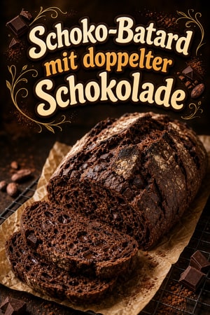 Doppel-Schokolade Artisan Batard – Rustikales Schokobrot