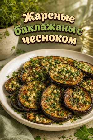 Жареные баклажаны с чесноком