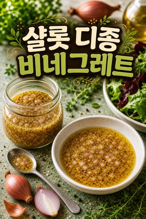 프랑스식 샬롯 디종 비네그레트 드레싱 레시피