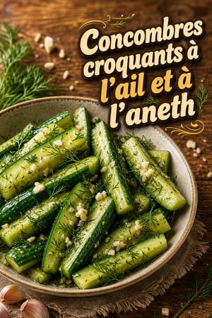 Concombres croquants à l'ail et à l'aneth (façon Malossol)