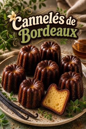 Cannelés de Bordeaux Autênticos com Baunilha e Rum Escuro