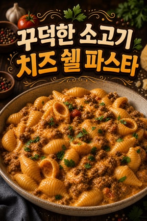 원팬으로 완성하는 꾸덕한 소고기 치즈 쉘 파스타 레시피