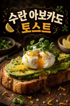 겉은 바삭 속은 부드러운 사워도우 아보카도 토스트, 레몬향과 올리브오일로 완성하는 포치드 에그