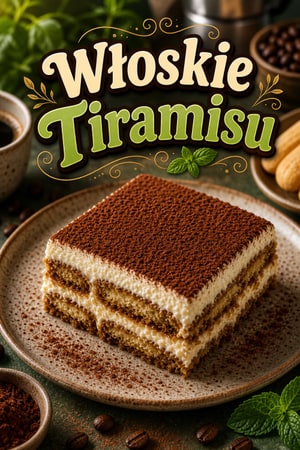 Autentyczne włoskie Tiramisu z espresso i mascarpone