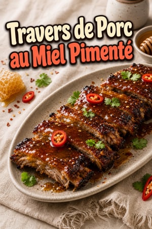 Travers de porc au miel pimenté à l'autocuiseur