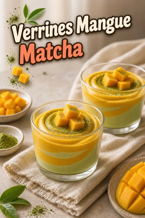 Coupes de Mousse Swirl Mangue Matcha