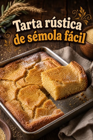 Tarta rústica de sémola fácil 