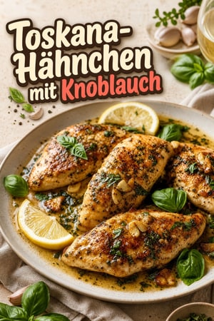 Toskana-Hähnchen aus der Pfanne mit Knoblauch und Kräutern