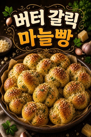 버터 풍미 가득, 촉촉하고 쫄깃한 수제 마늘빵 '갈릭 너트'