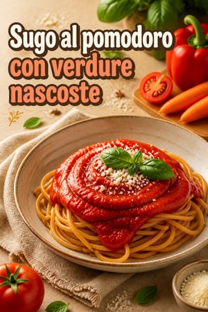 Sugo di Pomodoro con 5 Verdure Nascoste per Bambini