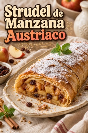 Strudel de Manzana Austríaco Auténtico (Apfelstrudel)