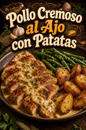 Pollo Cremoso al Ajo con Patatas Asadas (Whole30)