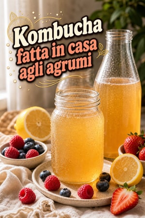 Kombucha fatto in casa a basso contenuto di zucchero