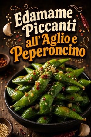 Edamame Piccanti all'Aglio e Peperoncino con Semi di Sesamo