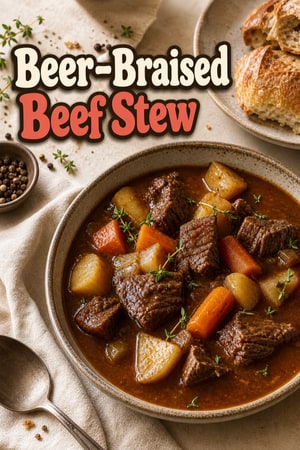 Slow-Cooker Beef and Beer Stew with Root Vegetables