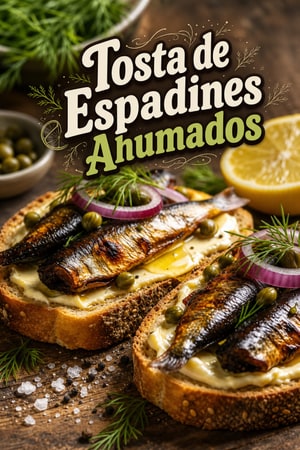 Sándwich Abierto de Esperlano Ahumado con Limón y Eneldo