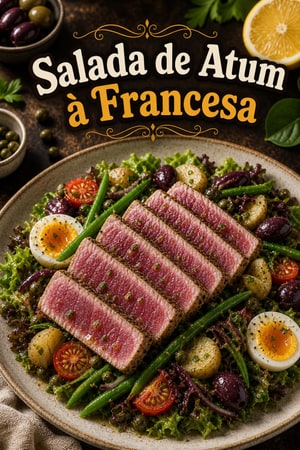 Salada Niçoise Francesa com Atum Selado: Receita Clássica