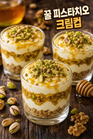 꿀 피스타치오 크림 컵