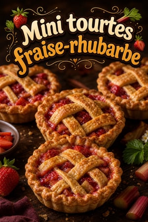 Mini Tourtes Fraises-Rhubarbe : la Recette Inratable