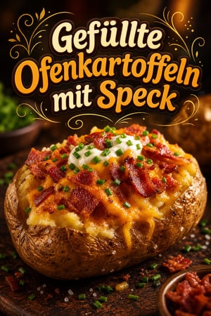 Ultimative Gefüllte Ofenkartoffeln mit Speck und Schnittlauch