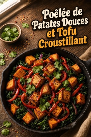 Poêlée de Patates Douces et Tofu Croustillant aux Épices