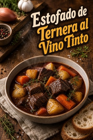 Estofado de Ternera Clásico al Vino Tinto con Hierbas
