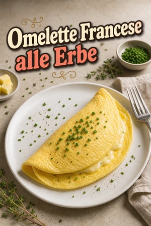 Omelette Francese Classica con Erbe e Gruyère