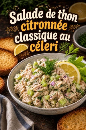 Salade de thon citronnée classique au céleri et herbes