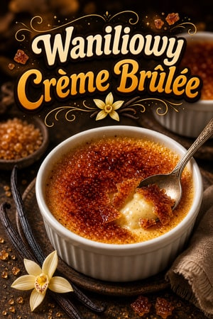 Klasyczny Crème Brûlée z wanilią i chrupiącą skorupką