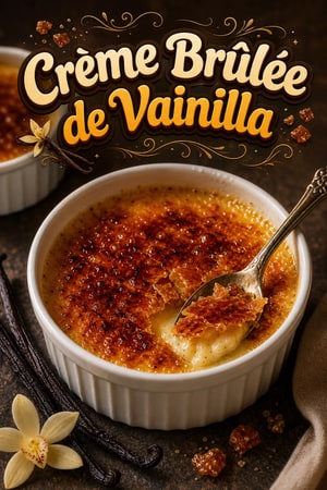 Crème Brûlée de Vainilla con Costra de Caramelo Crujiente